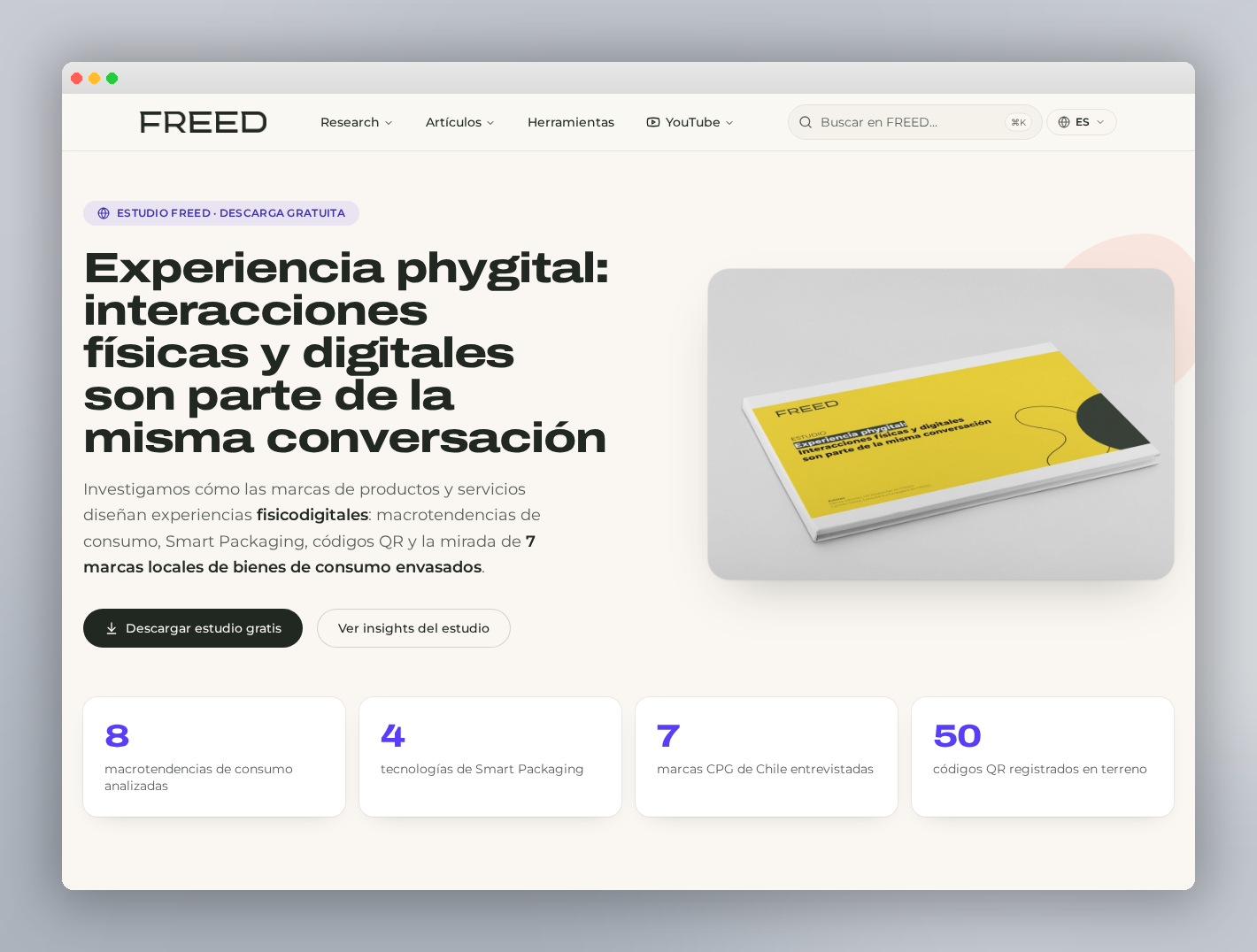 Portada del estudio Experiencia phygital publicado en FREED